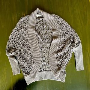 Women’s charcoal, gray open knit cardigan M/L